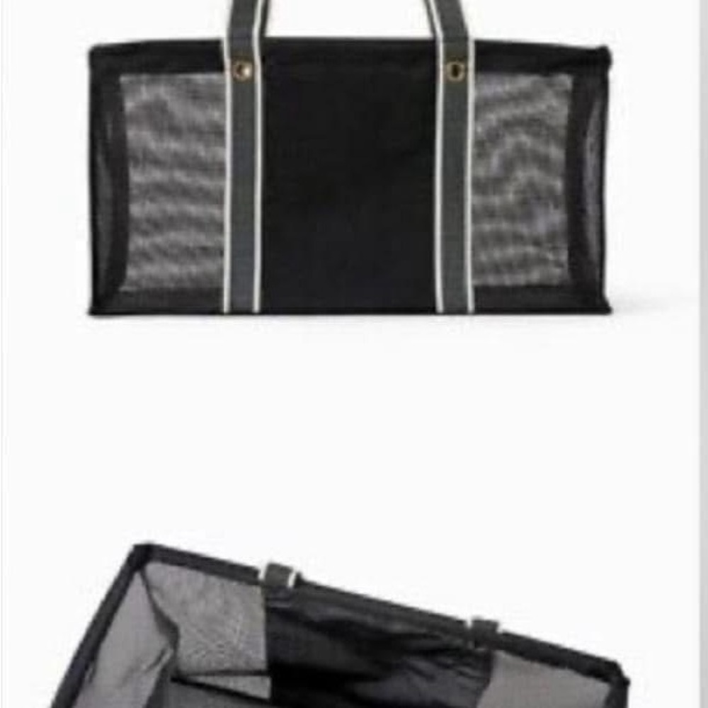 Thirty-One Black and Gray Mesh Large Utility Tote